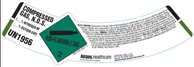 UN1956 Label - Nitrogen Oxygen 1956